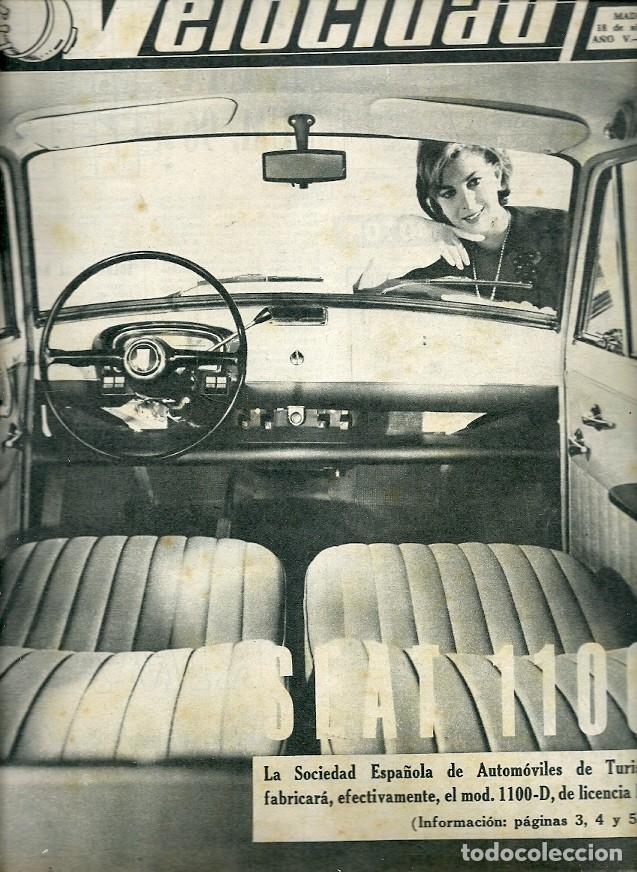 Coleccionismo de Revistas y Peri&oacute;dicos: REVISTA GRAFICA DEL MOTOR VELOCIDAD N&ordm; 136 1100 D LICENCIA FIAT