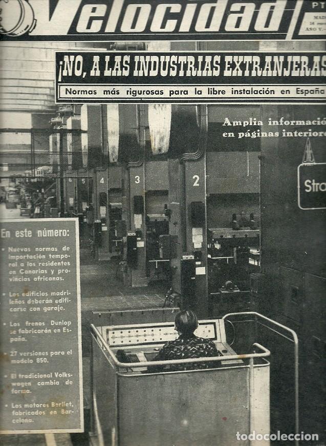 Coleccionismo de Revistas y Peri&oacute;dicos: REVISTA GRAFICA DEL MOTOR VELOCIDAD N&ordm; 175 NO A ALS INDUSTRIAS EXTRANJERAS