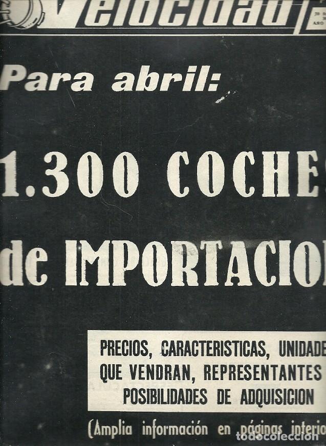 Coleccionismo de Revistas y Peri&oacute;dicos: REVISTA GRAFICA DEL MOTOR VELOCIDAD N&ordm; 180 PARA ABRIL 1300 COCHES DE IMPORTACION
