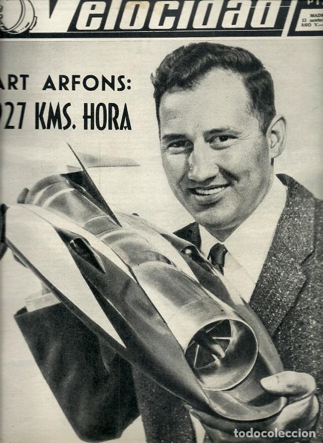 Coleccionismo de Revistas y Peri&oacute;dicos: REVISTA GRAFICA DEL MOTOR VELOCIDAD N&ordm; 218 ART ARFONS 927 KMS HORA