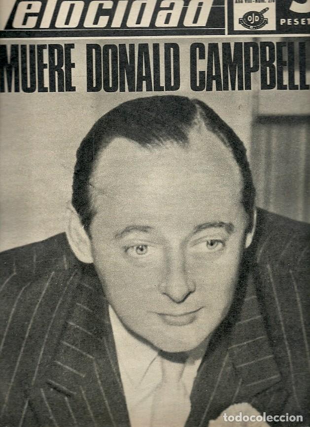 Coleccionismo de Revistas y Peri&oacute;dicos: REVISTA GRAFICA DEL MOTOR VELOCIDAD N&ordm; 278 MUERE DONALD CAMPBELL