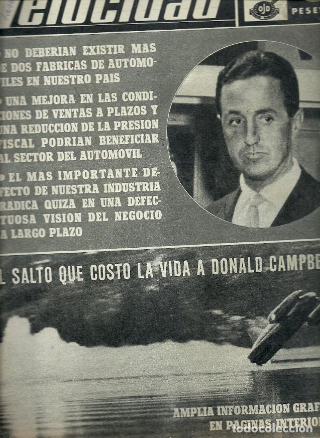 Coleccionismo de Revistas y Peri&oacute;dicos: REVISTA GRAFICA DEL MOTOR VELOCIDAD N&ordm; 279 EL SALTO QUE COSTO LA VIDA A DONALD CAMPBELL