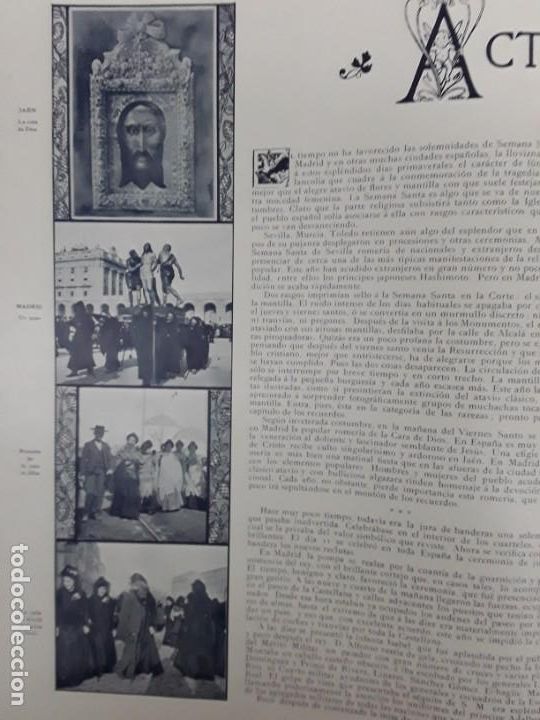 Collezionismo di Riviste e Giornali: ROMERIA DE LA CARA DE DIOS MADRID JAEN PASO HOJA A&Ntilde;O 1909