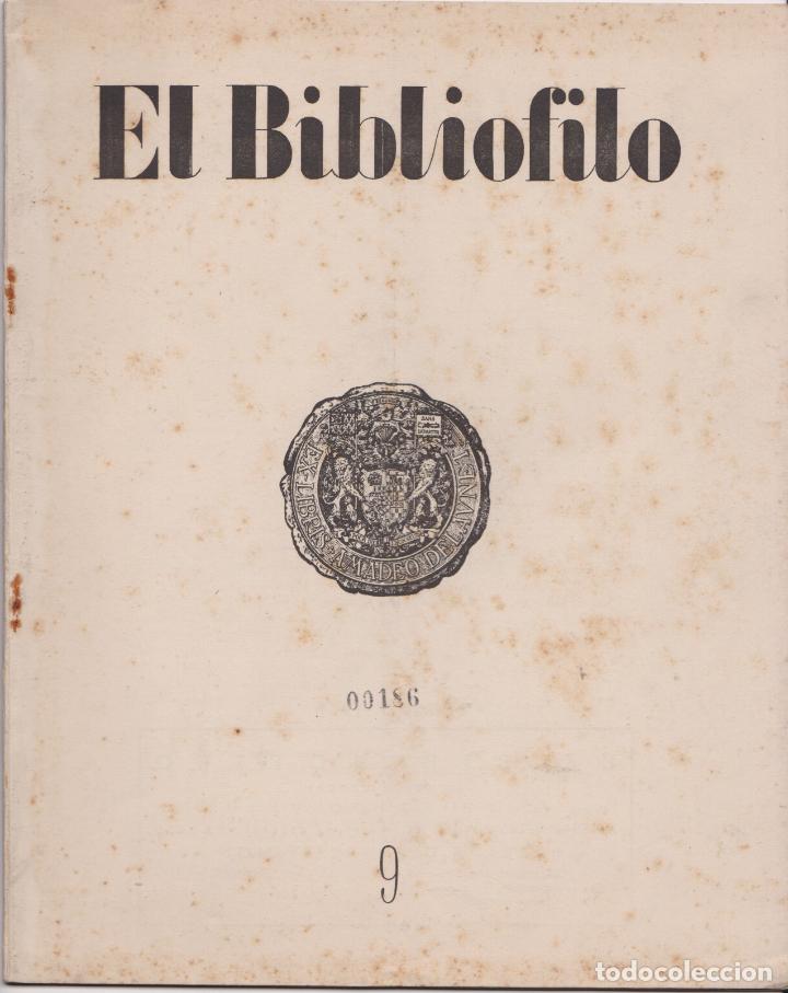 Coleccionismo de revistas y peri&oacute;dicos: EL BIBLIOFILO N&ordm; 9 &ndash; ENERO 1947 &ndash; EL HOSPITAL DE LOS LIBROS, LUIS DE MADARIAGA