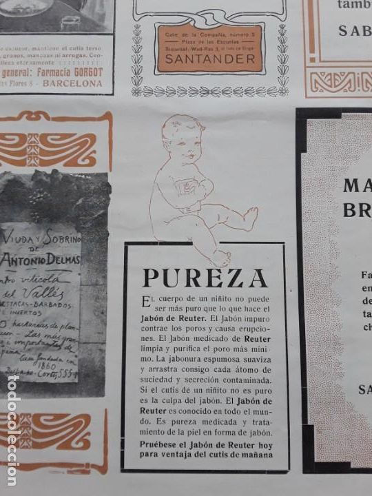 Collection Magazines and Newspapers: JABON DE REUTER PARA PURIFICAR EL CUTIS MALO PURIFICADOR CURATIVO DEL CUTIS HOJA A&Ntilde;O 1906