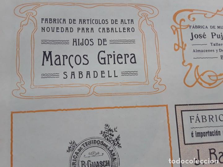 Colecionismo de Revistas e Jornais: FABRICA ARTICULOS ALTA NOVEDAD PARA CABALLERO HIJOS DE MARCOS GRIERA SABADELL SABADELL HOJA A&Ntilde;O 1906