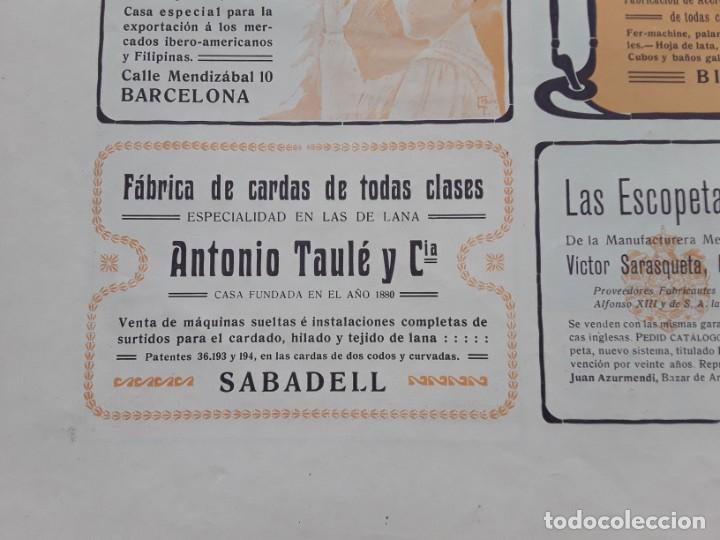 Collezionismo di Riviste e Giornali: FABRICA DE CARDAS DE TODA CLASE LAS DE LANA ANTONIO TAULE Y C&ordf; SABADELL HOJA A&Ntilde;O 1906