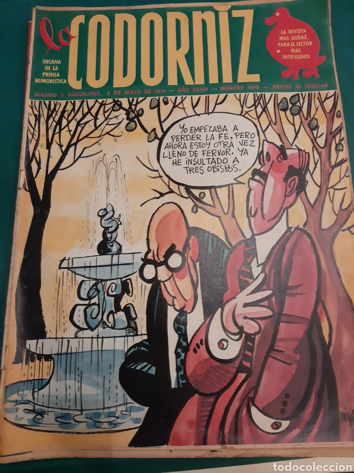 Coleccionismo de Revistas y Peri&oacute;dicos: 1874 LA CODORNIZ HUMOR N&Uacute;MERO 1678