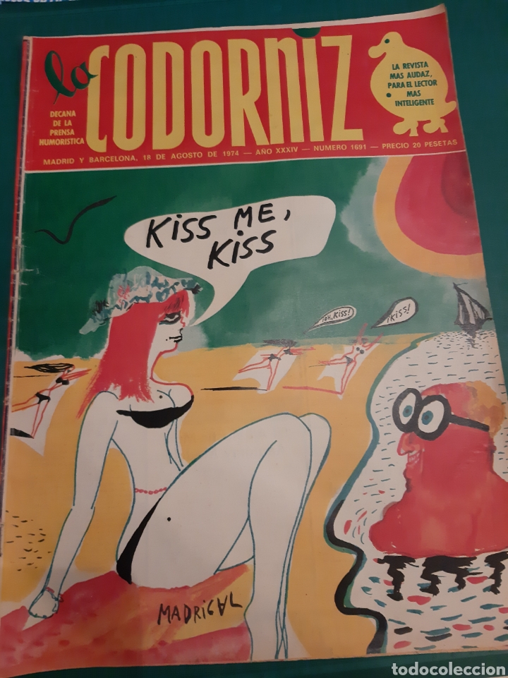 Coleccionismo de Revistas y Peri&oacute;dicos: LA CODORNIZ HUMOR N&Uacute;MERO 1631 A&Ntilde;O 1974