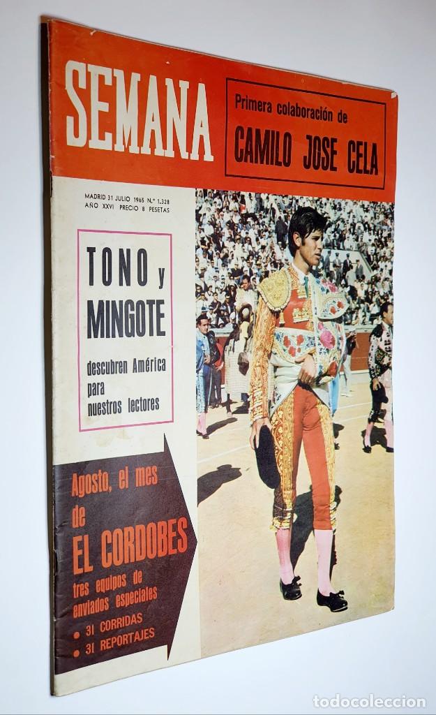 Coleccionismo de revistas y peri&oacute;dicos: SEMANA***REVISTA SEMANA DEL 31 JULIO 1965**EL CORDOBES**MINGOTE*CONCHITA VELASCO*MANOLO SANTANA*