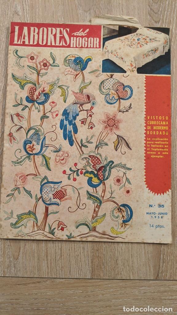 Collezionismo di Riviste e Giornali: ANTIGUA REVISTA &laquo;LABORES DEL HOGAR&raquo; N&ordm; 35 A&Ntilde;O 1958