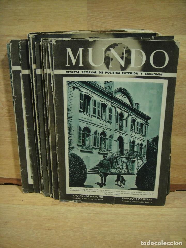 Coleccionismo de Revistas y Peri&oacute;dicos: mundo , revista de politica exterior - lote 18 numeros a&ntilde;o 1954