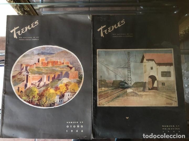 Coleccionismo de revistas y peri&oacute;dicos: LOTE 2 REVISTAS TRENES DE RENFE PRIMAVERA Y OTO&Ntilde;O DE 1946