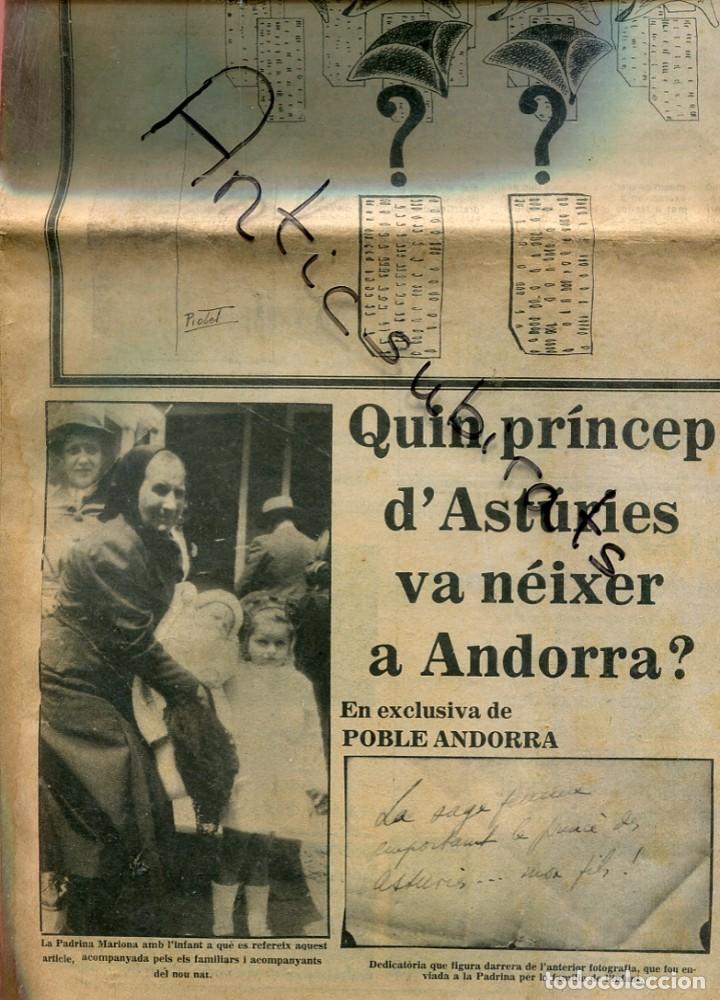 Coleccionismo de Revistas y Peri&oacute;dicos: PERIODICO EL POBLE ANDORRA A&Ntilde;O 1980 QUE PRINCIPE DE ASTURIAS NACI&Oacute; EN ANDORRA ? AJEDREZ