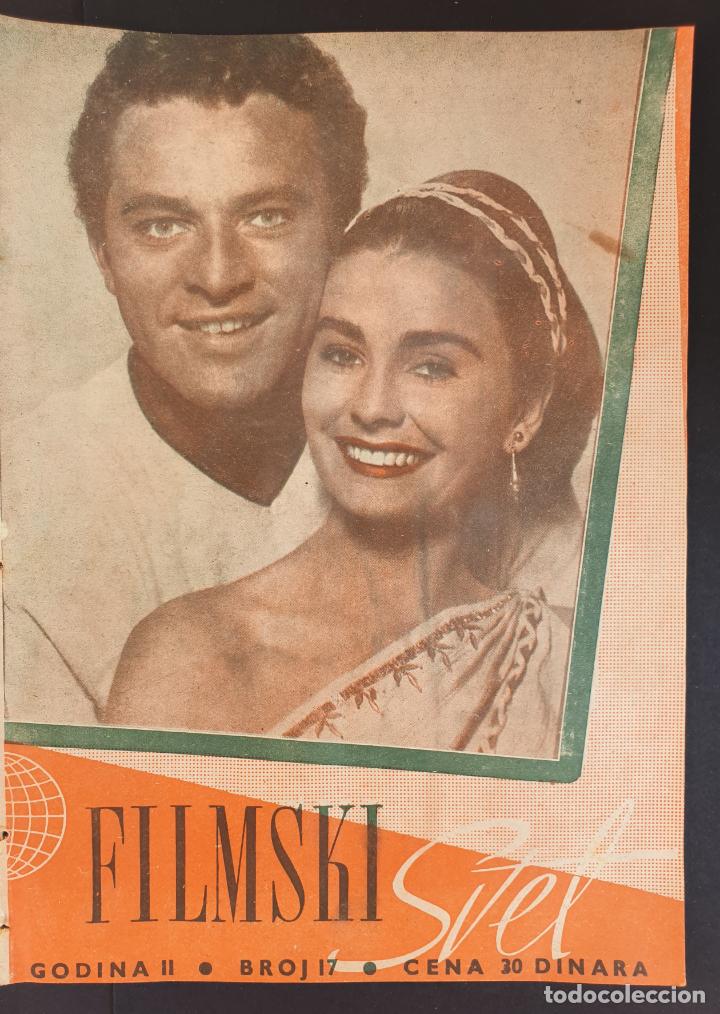 Coleccionismo de Revistas y Peri&oacute;dicos: REVISTA DE CINE DE YUGOSLAVIA 1954 FILMSKIN SVET RICHARD BURTON JEAN SIMMONS ROBERT WAGNER ERROL FLY