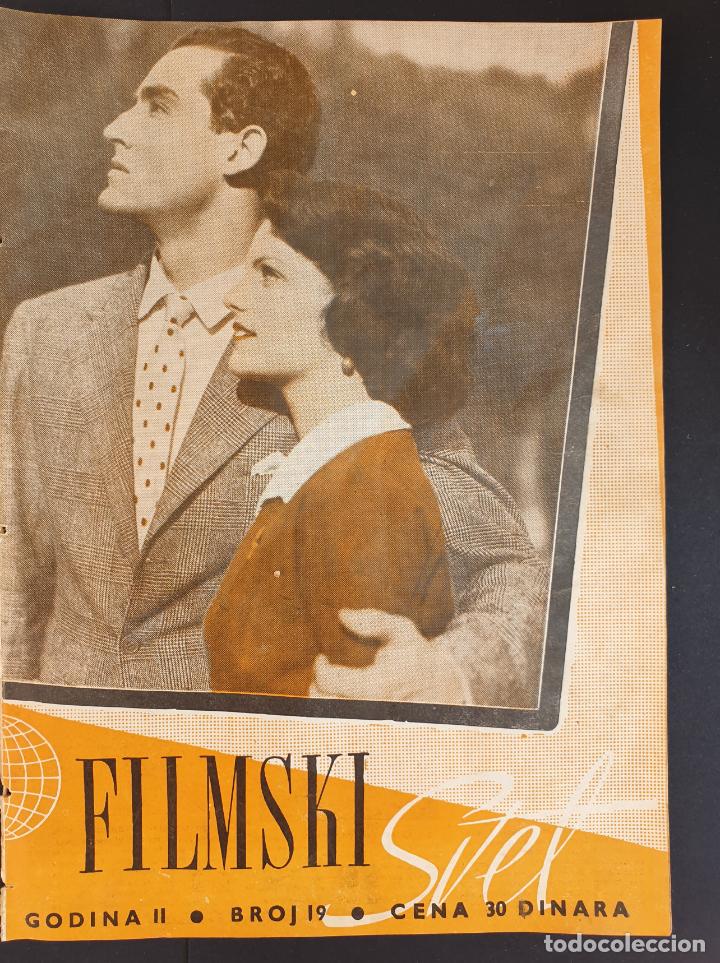 Coleccionismo de revistas y peri&oacute;dicos: REVISTA DE CINE DE YUGOSLAVIA 1954 FILMSKIN SVET VITTORIO DE SICA JEAN MARAIS
