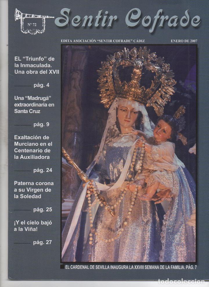 Coleccionismo de Revistas y Peri&oacute;dicos: SEMANA SANTA DE CADIZ. REVISTA SENTIR COFRADE . N&ordm; 72. ENERO A&Ntilde;O 2007 MUNDI-3674