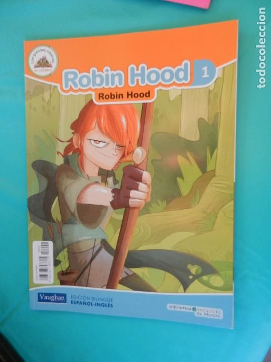 Coleccionismo de Revistas y Peri&oacute;dicos: ROBIN HOOD , CUENTO EDICION BILING&Uuml;E ESPA&Ntilde;OL -INGLES - VAUGHAN LOS GRANDES CLASICOS
