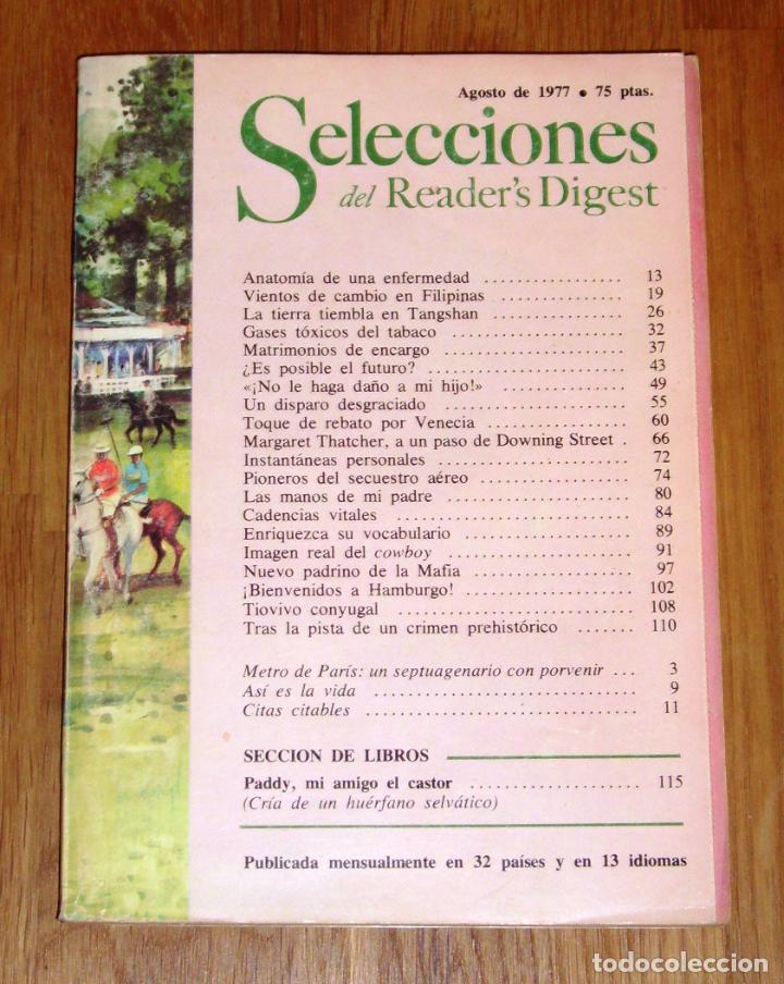Coleccionismo de Revistas y Peri&oacute;dicos: SELECCIONES DEL READER&acute;S DIGEST. Tomo LXXIV ; N&ordm; 441 ; Agosto de 1977