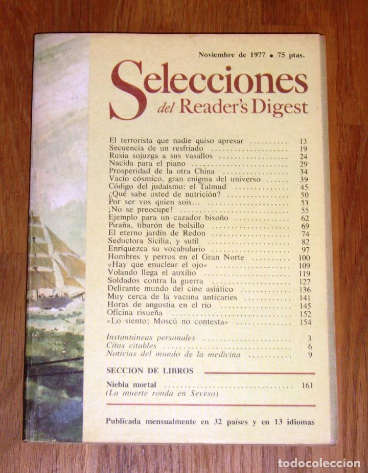 Coleccionismo de Revistas y Peri&oacute;dicos: SELECCIONES DEL READER&acute;S DIGEST. Tomo LXXIV ; N&ordm; 444 ; Noviembre de 1977