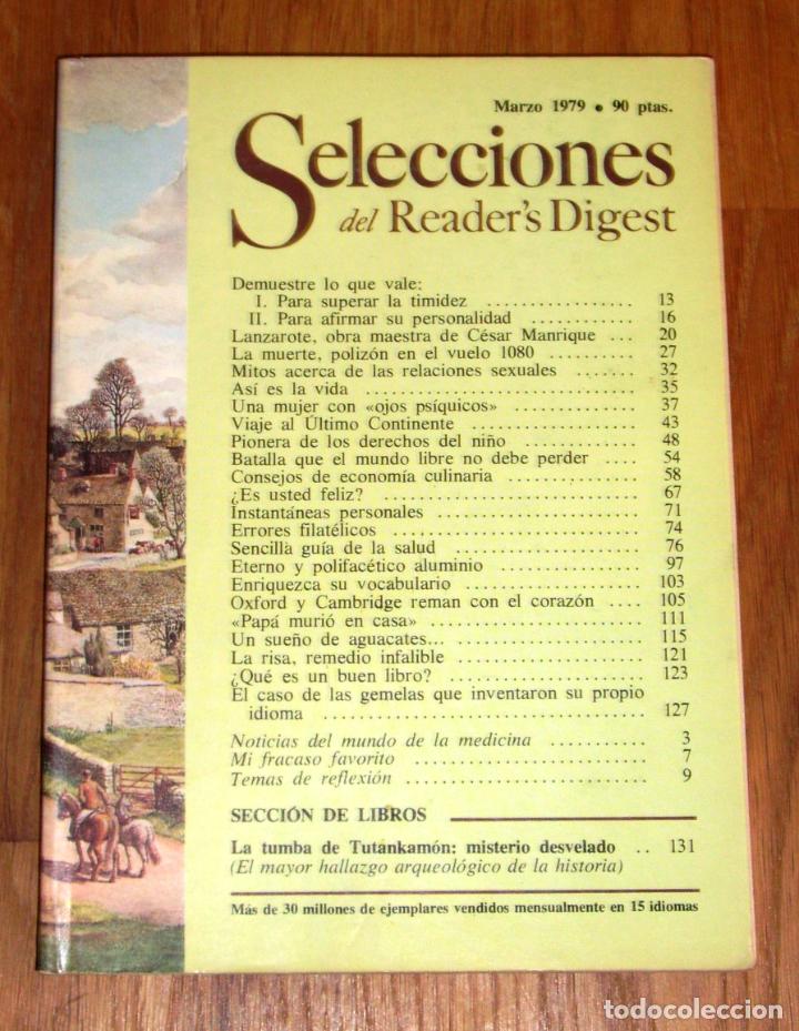 Coleccionismo de Revistas y Peri&oacute;dicos: SELECCIONES DEL READER&acute;S DIGEST. Tomo LXXVII ; N&ordm; 460 ; Marzo 1979
