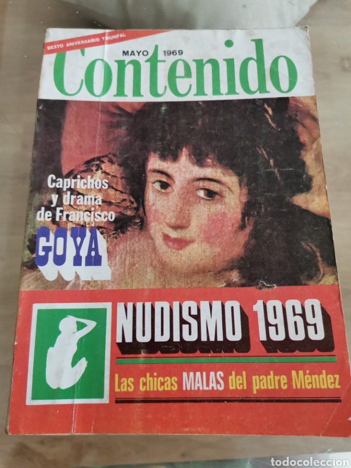 Colecionismo de Revistas e Jornais: 1.3 revista Contenido. M&eacute;xico mayo 1969. Goya, Nudismo. Chicas malas padre M&eacute;ndez.