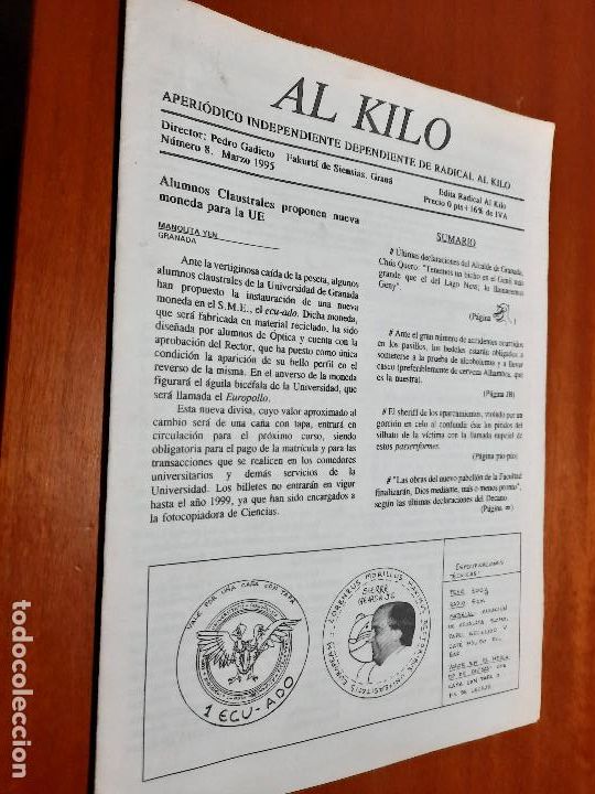 Coleccionismo de revistas y peri&oacute;dicos: AL KILO 0. REVISTA DE LA FACULTAD DE CIENCIAS DE GRANADA. HUMOR. 10 P&Aacute;GINAS. A4. BUEN ESTADO. caj 83