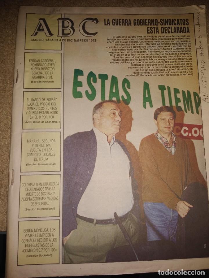 Coleccionismo de Revistas y Peri&oacute;dicos: Peri&oacute;dico ABC Madrid 12-04-1993