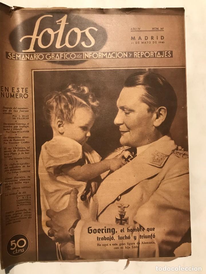Colecionismo de Revistas e Jornais: FOTOS SEMANARIO GRAFICO NUM 167 MAYO 1940 GOERING