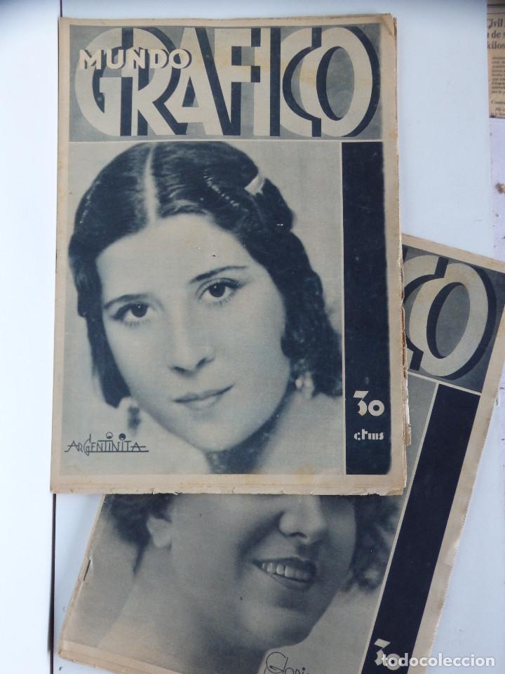 Coleccionismo de Revistas y Peri&oacute;dicos: Mundo Gr&aacute;fico. 2 Revistas