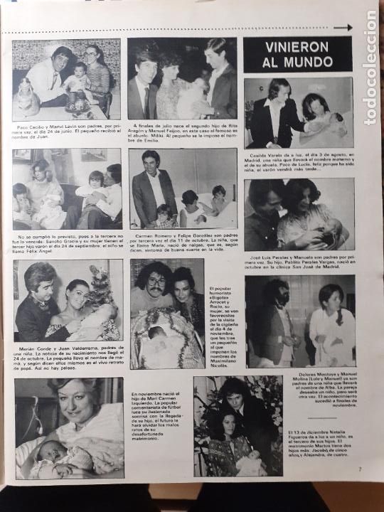 Coleccionismo de Revistas y Peri&oacute;dicos: BIGOTE ARROCET LOLE Y MANUEL JOSE LUIS PERALES PACO DE LUCIA SANCHO GRACIA RITA IRASEMA