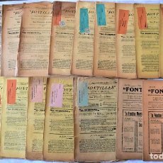 Coleccionismo de Revistas y Periódicos: 19 EJEMPLARES FONTILLES REVISTA MESNUAL SANATORIO SAN FRANCISCO DE BORJA - PEGO, GANDÍA - 1911-1923. Lote 221608206