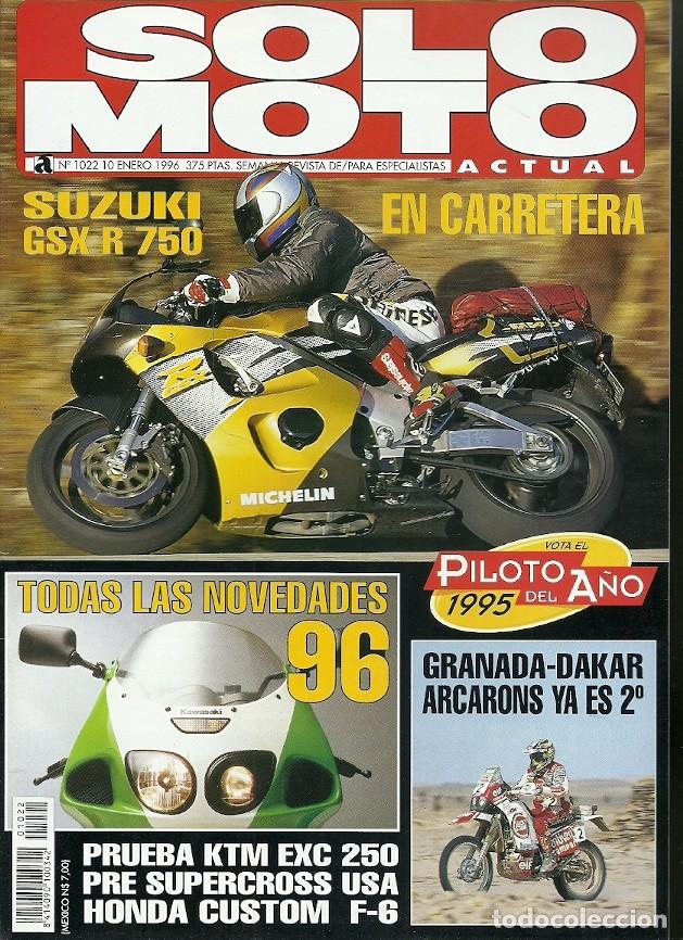 Coleccionismo de Revistas y Peri&oacute;dicos: REVISTA SOLO MOTO N&ordm; 1022 10 ENERO 1996 SUZUKI GSX R 750