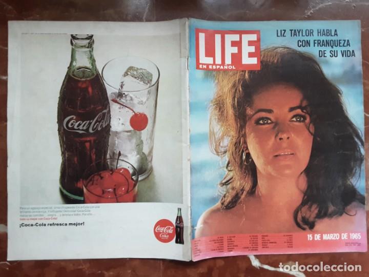 Coleccionismo de revistas y peri&oacute;dicos: REVISTA LIFE MARZO 1965, LIZ TAYLOR HABLA CON FRANQUEZA, 12 P&Aacute;GINAS