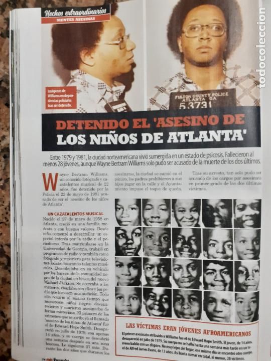 Coleccionismo de revistas y peri&oacute;dicos: WAYNE BERTRAN WILLIAMS ASESINO DE NI&Ntilde;OS ATLANTA