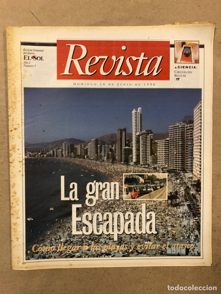 Collectionnisme de Revues et Journaux: REVISTA SEMANAL DEL DIARIO EL SOL N&deg; 5 (1990). JEEPS AMERICANOS, GASTRONOM&Iacute;A, MODA,...