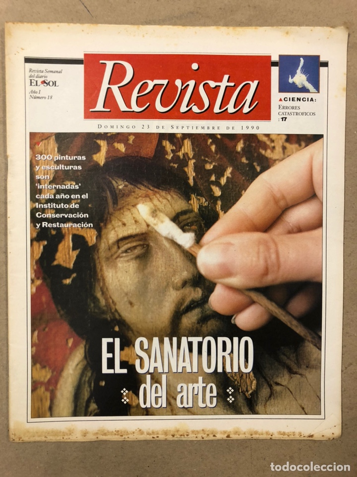 Collectionnisme de Revues et Journaux: REVISTA SEMANAL DEL DIARIO EL SOL N&deg; 18 (1990). EMMA COHEN, ISLAS GAL&Aacute;PAGOS, MOTOR, MODA,...