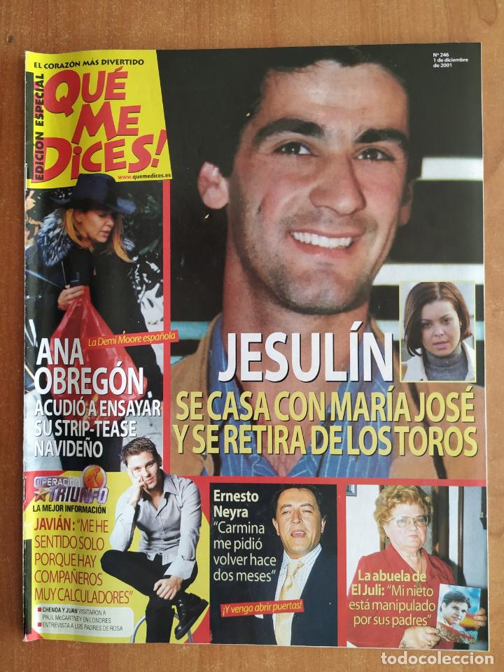 Colecionismo de Revistas e Jornais: Revista &iexcl;QUE ME DICES! 246. Mireia y Geno. Pen&eacute;lope Cruz. Fran Rivera. Pilar L&oacute;pez de Ayala. Neyra.