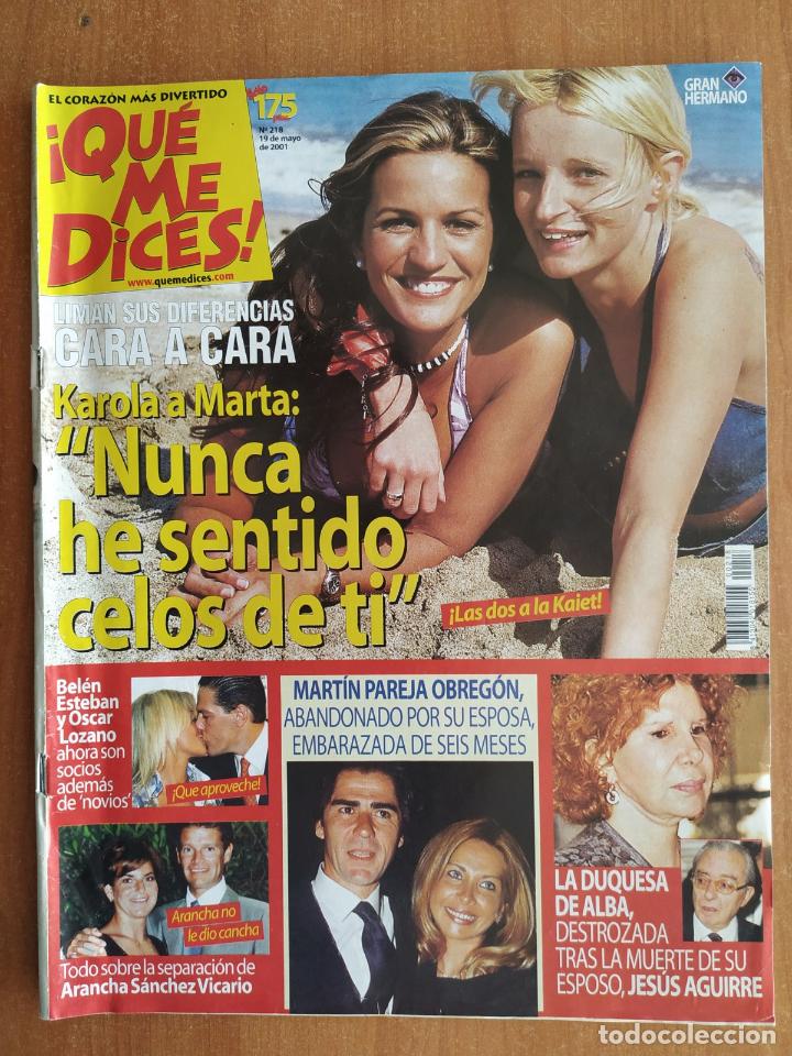 Colecionismo de Revistas e Jornais: Revista &iexcl;QUE ME DICES! 218. Separaci&oacute;n Arancha S&aacute;nchez Vicario. Mart&iacute;n Pareja Obreg&oacute;n. Jes&uacute;s Aguirre