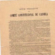 Coleccionismo de Revistas y Periódicos: 1884 ALEGATO, EN FAVOR DE PARTIDO CONSTITUCIONAL Y DE SAGASTA, DEL PRESIDENTE DEL PARTIDO EN CAZORLA. Lote 221837523