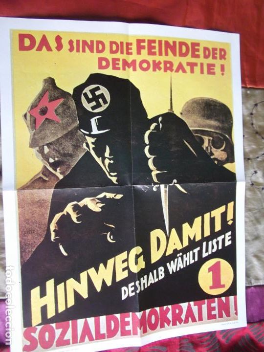 Collection Magazines and Newspapers: POSTER ELECTORAL DEL PARTIDO SOCIALDEMOCRATA CONTRA LOS NAZIS-DL.M.18.486-1983-V71
