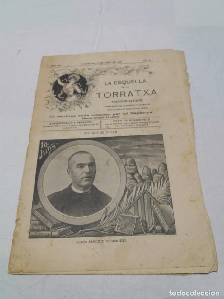 Collection Magazines and Newspapers: LA ESQUELLA DE LA TORRATXA N&ordm; 1222, JUNY 1902, MORT DE JACINT VERDAGUER.