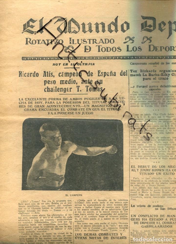 Colecionismo de Revistas e Jornais: MUNDO DEPORTIVO A&Ntilde;O 1926 FUTBOL CLUB BARCELONA F.C. SAGI SAMITIER SASTRE RICARDO ALIS VILLARREAL