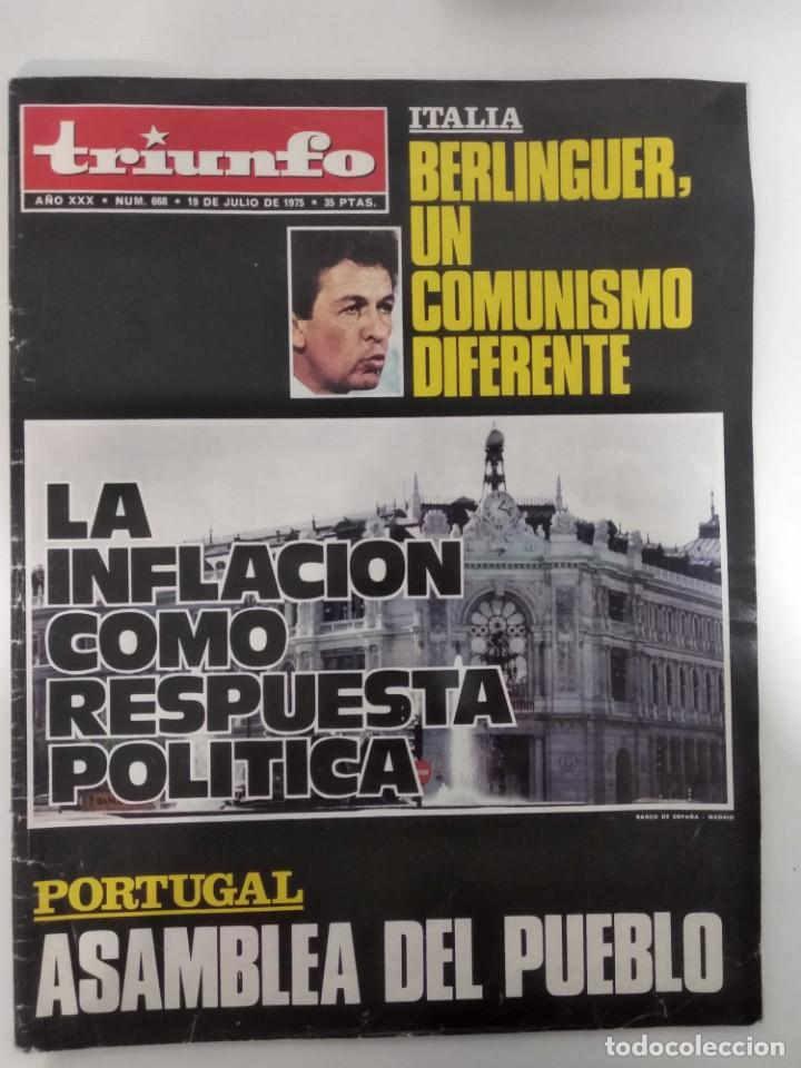 Collezionismo di Riviste e Giornali: Revista Triunfo n&ordm; 668 19 Julio 1975