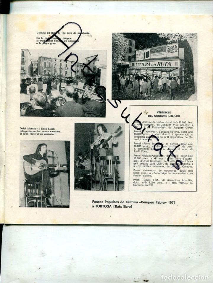 Coleccionismo de Revistas y Peri&oacute;dicos: OMNIUM CULTURAL ANY 1972 OVIDI MONTLLO LLUIS LLACH A TORTOSA POMPEU FABRA UNIVERSITAT D' ESTIU PRADA