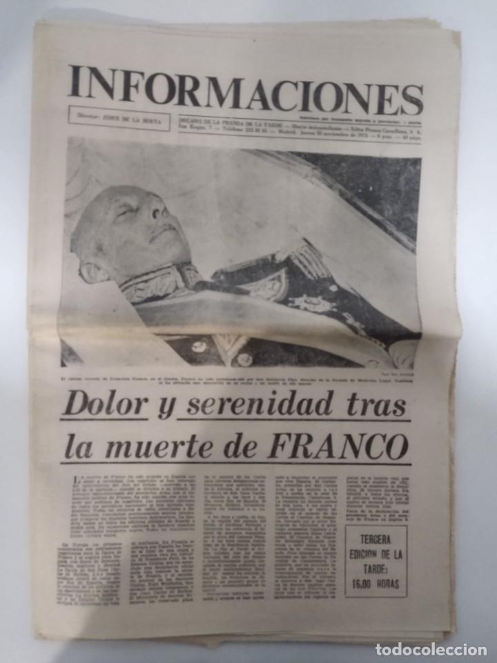 Collectionnisme de Revues et Journaux: Informaciones. 20 Noviembre 1975