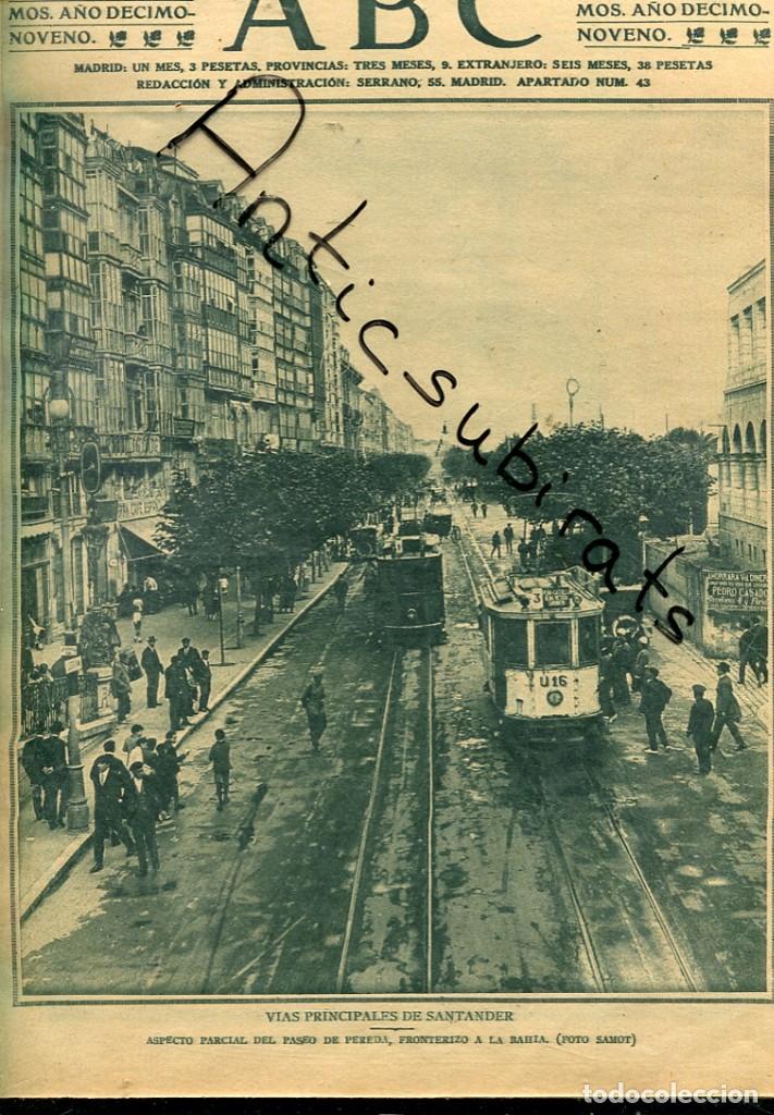 Coleccionismo de Revistas y Peri&oacute;dicos: ABC A&Ntilde;O 1923 PASEO DE PEREDA SANTANDER TRANVIAS TOREROS DE ZULOAGA MARIANO ZURITA