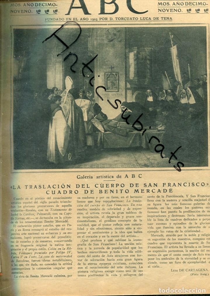 Coleccionismo de Revistas y Peri&oacute;dicos: ABC A&Ntilde;O 1923 BENITO MERCADER TENOR HIPOLITO LAZARO PINTOR MARCELINO SANTAMARIA LEYENDAS DE SEGOVIA