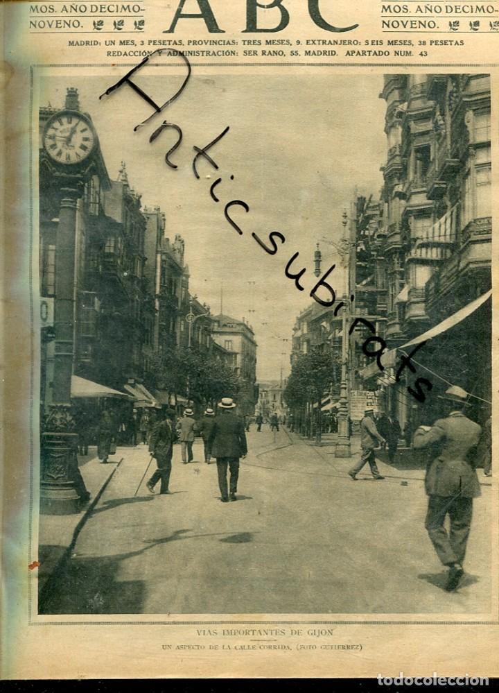 Coleccionismo de Revistas y Peri&oacute;dicos: ABC A&Ntilde;O 1923 CALLE CORRIDA DE GIJON INOCENCIO MEDINA VERA DE ARCHENA ARENAS DE SAN PEDRO