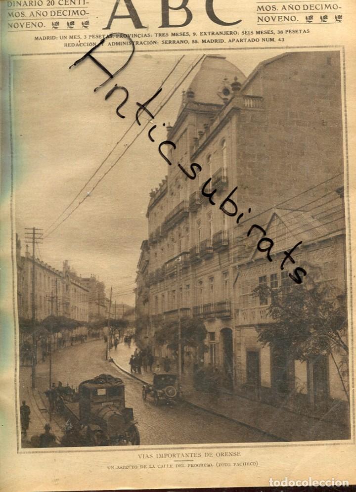 Coleccionismo de Revistas y Peri&oacute;dicos: ABC A&Ntilde;O 1923 CALLE DEL PROGRESO ORENSE PRADILLA ORTIZ VILLANUEVA DE GALLEGO JENARO URRUTIA PLENCIA